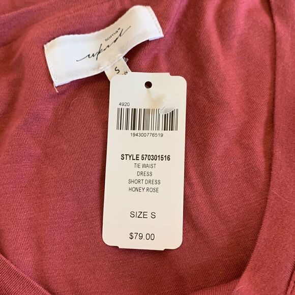 Soma honey rose tie waist short sleeve dress Size S NWT - Picture 8 of 8